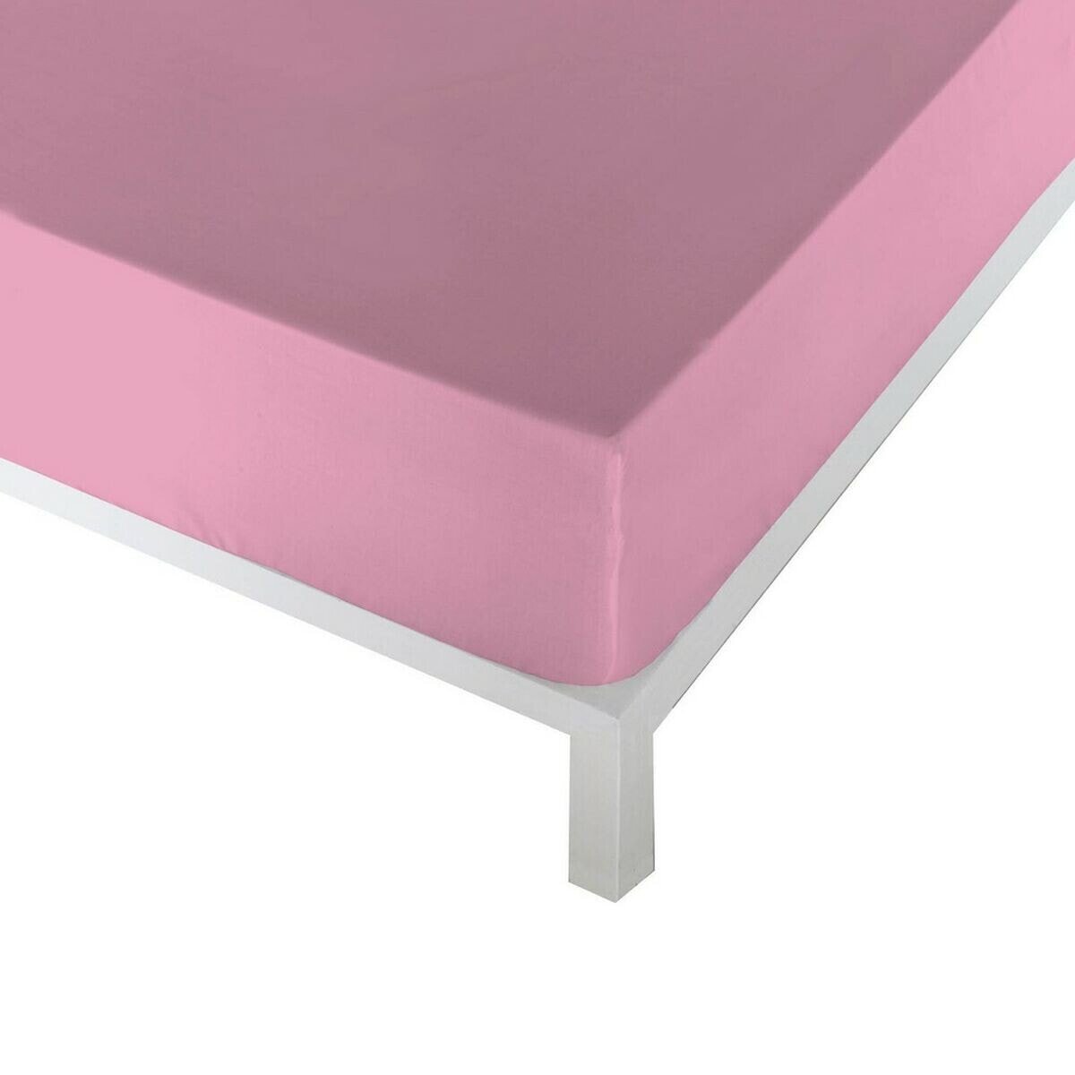 Fitted bottom sheet Naturals BAJERA (DRAP HOUSSE) Light Pink 90 x 190/200 cm (Single)