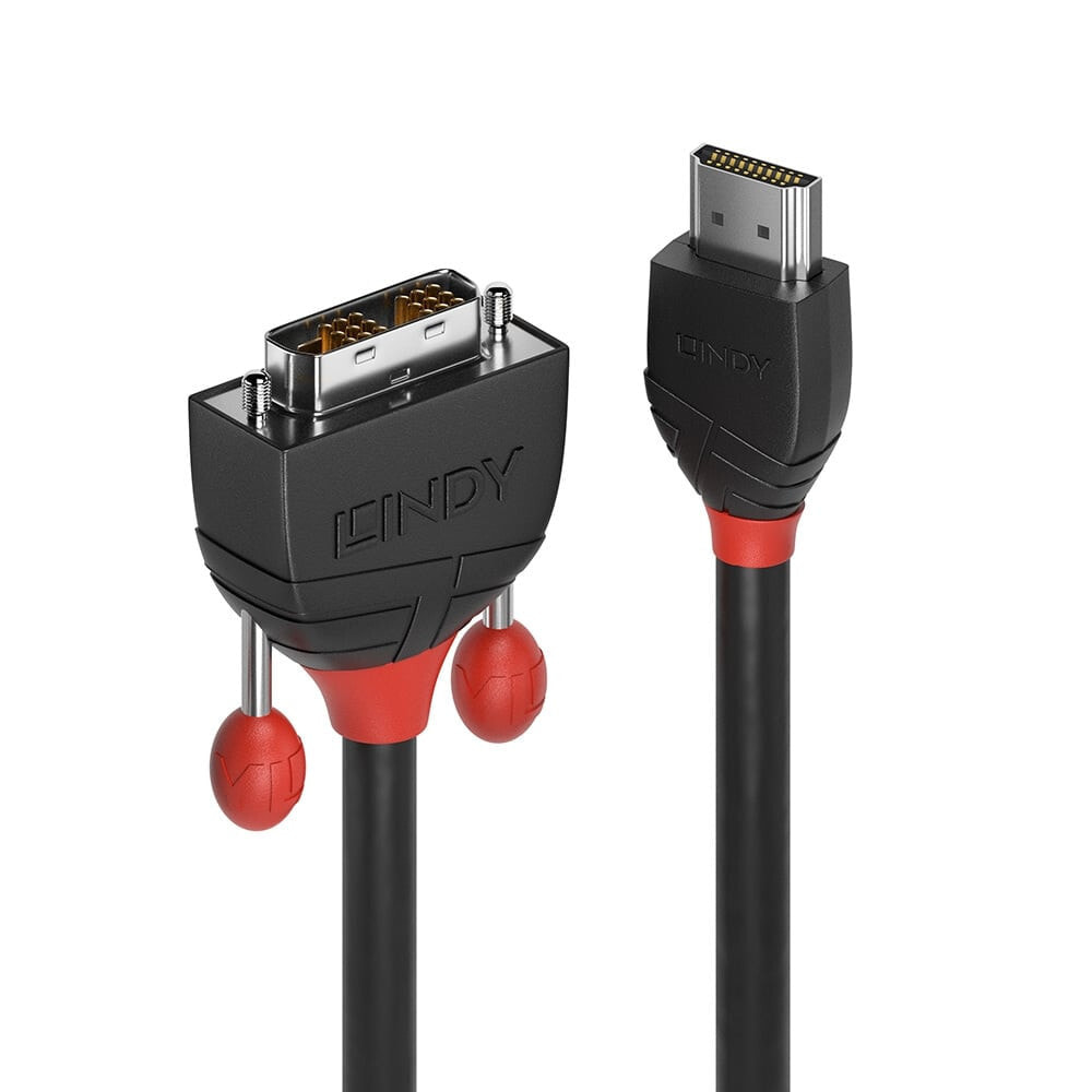 Lindy 36275 кабельный разъем/переходник HDMI DVI-D Черный, Красный