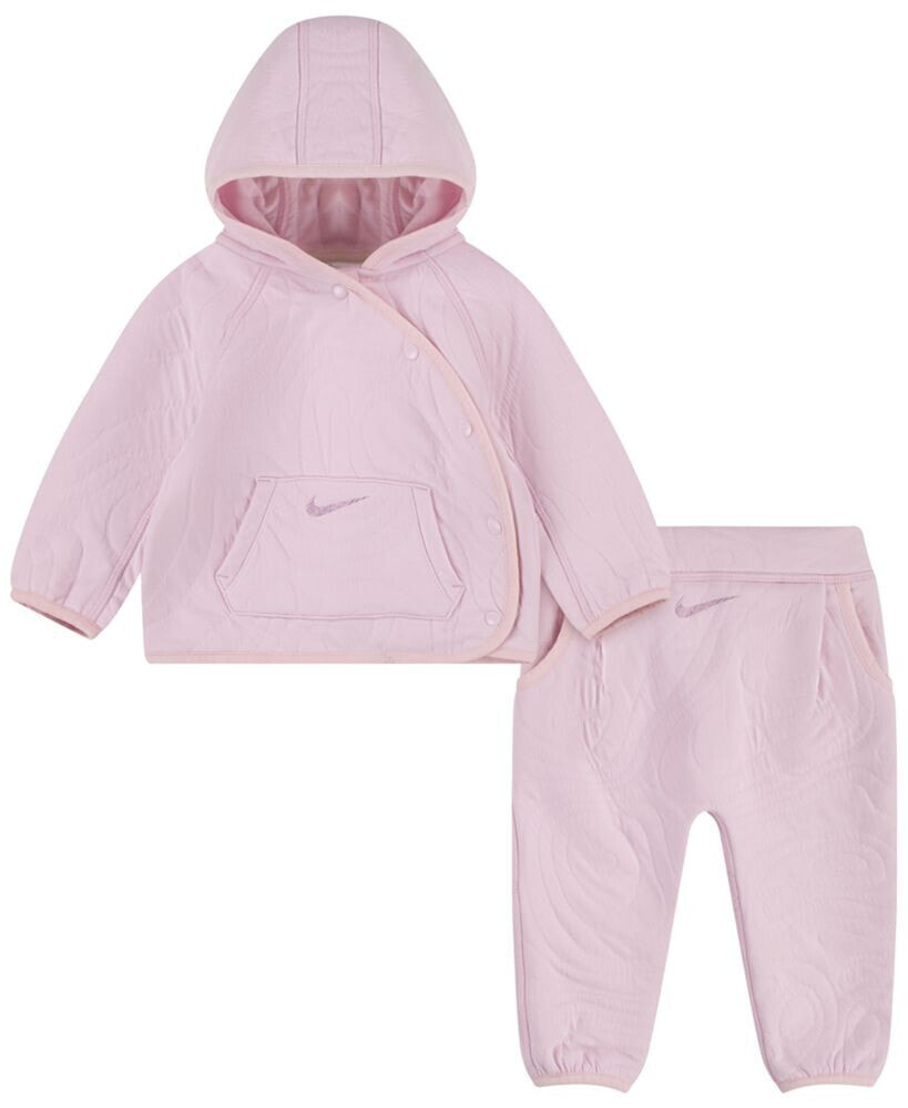 Nike baby Boys or Girls Ready, Snap Jacket and Pants, 2 Piece Set