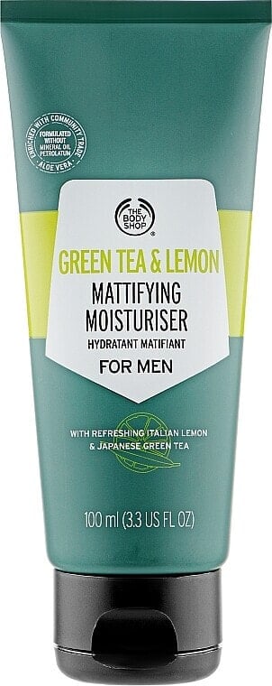 Feuchtigkeitsspendende und mattierende Gesichtscreme für Männer mit grünem Tee und Zitrone - The Body Shop Green Tea and Lemon Mattifying Moisturiser For Men