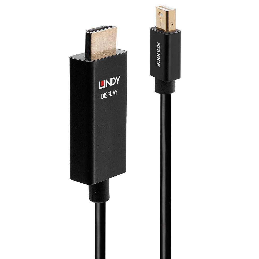 Lindy 40923 видео кабель адаптер 3 m Mini DisplayPort HDMI Тип A (Стандарт) Черный