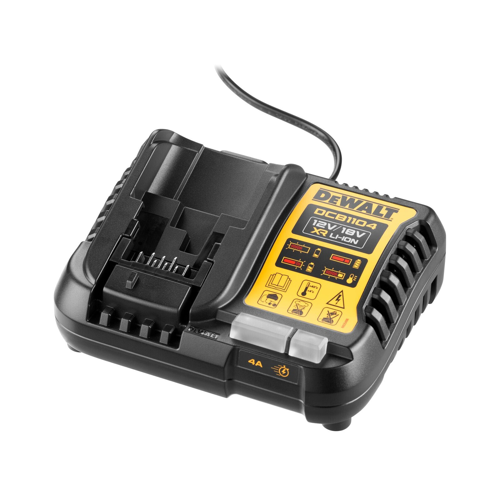 Caricabatterie rapido di sistema DeWALT DCB1104 (10,8-18 volt)