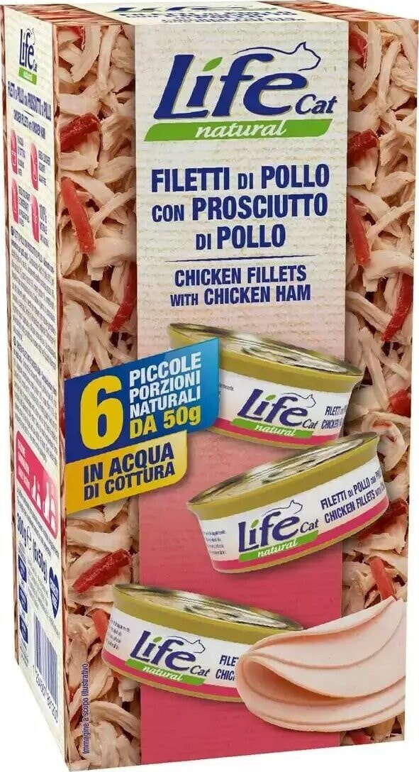 Life Pet Care Life Cat Karma Mokra dla Kota Kurczak Szynka 6x50g