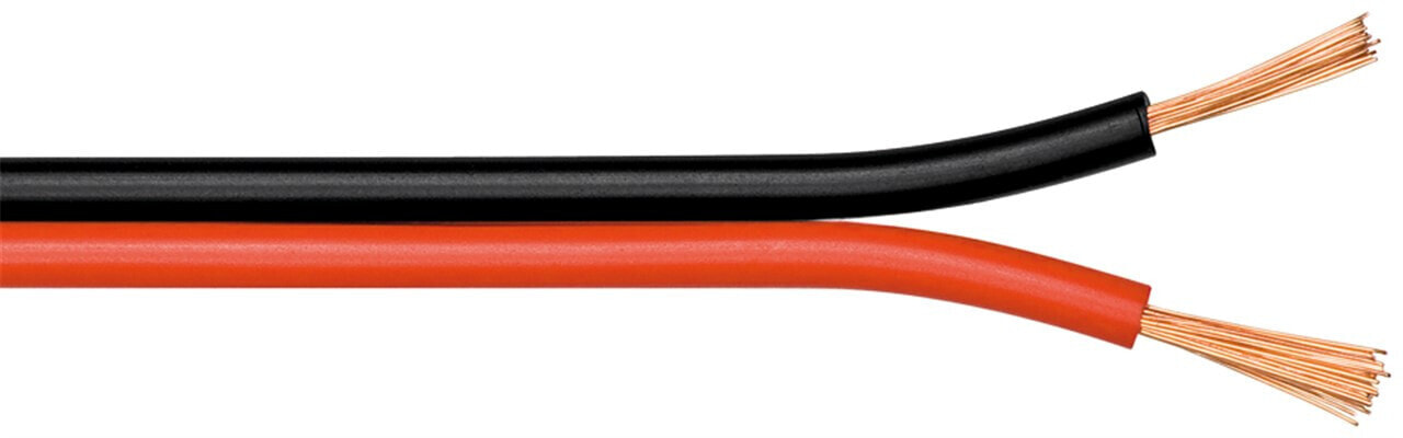 Wentronic goobay - Bulk-Lautsprecherkabel - 1.5 mm² - 50.0m - Rot/Schwarz - Cable