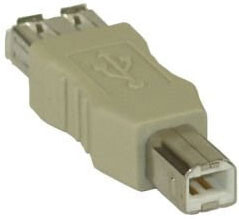 InLine 33442 кабельный разъем/переходник USB 2.0-A F USB 2.0-B M Бежевый