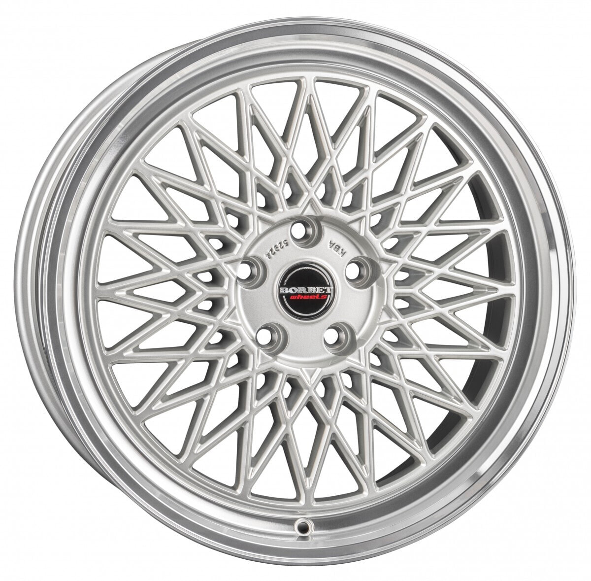 Колесный диск литой Borbet B silver rim polished 8.5x19 ET45 - LK5/112 ML66.5