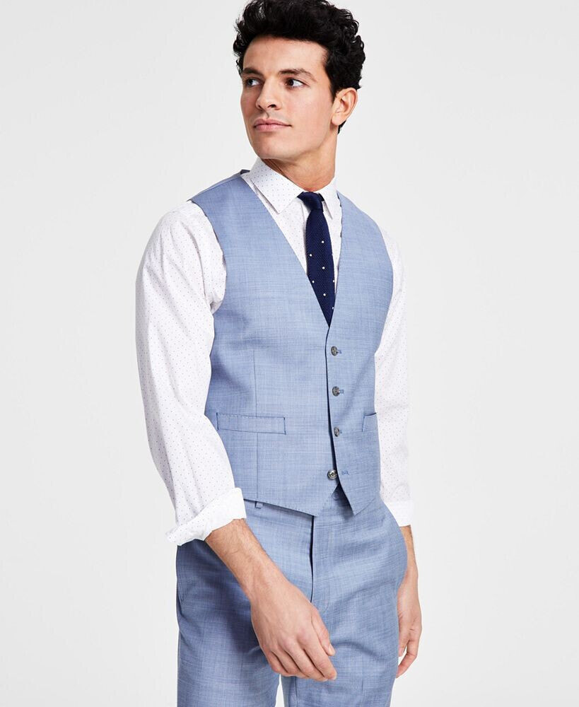 Men's Skinny-Fit Infinite Stretch Solid Suit Vest