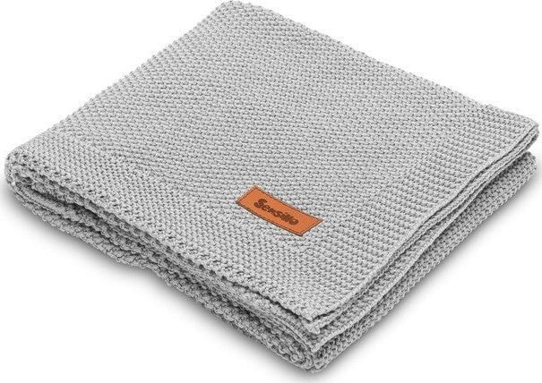 Хлопковое одеяло для детей Sensillo 100X80 см серый цвет