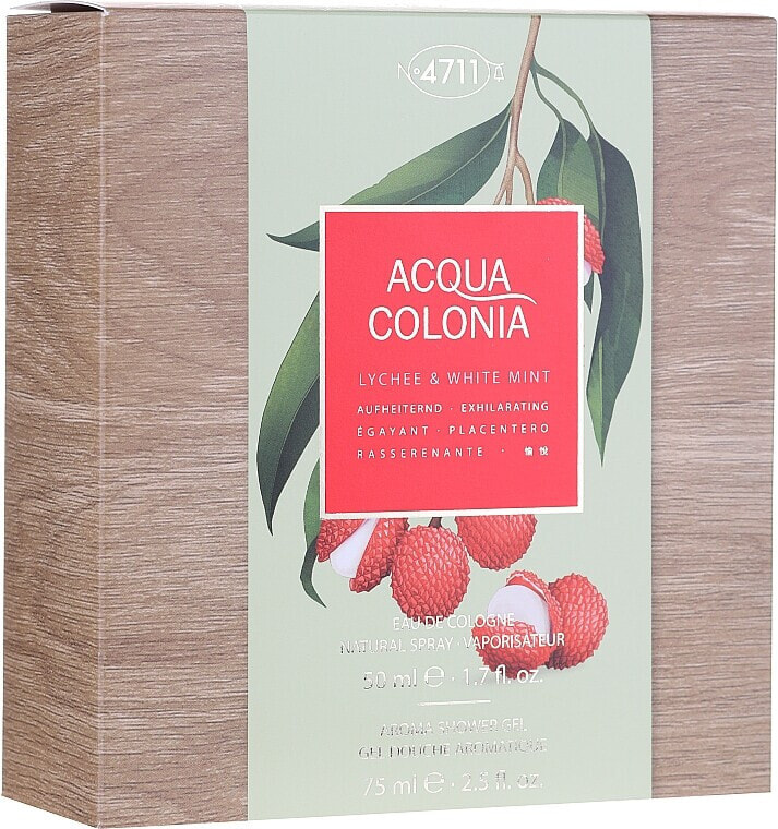 Maurer & Wirtz 4711 Aqua Colognia Lychee & White Mint - Duftset (Eau de Cologne 50ml + Duschgel 75ml)