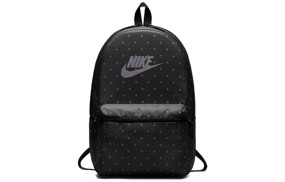 Nike 耐克 Heritage 运动潮流圆点图案印花 涤纶 书包背包双肩包 黑灰色 / Рюкзак Nike Heritage BA5761-011