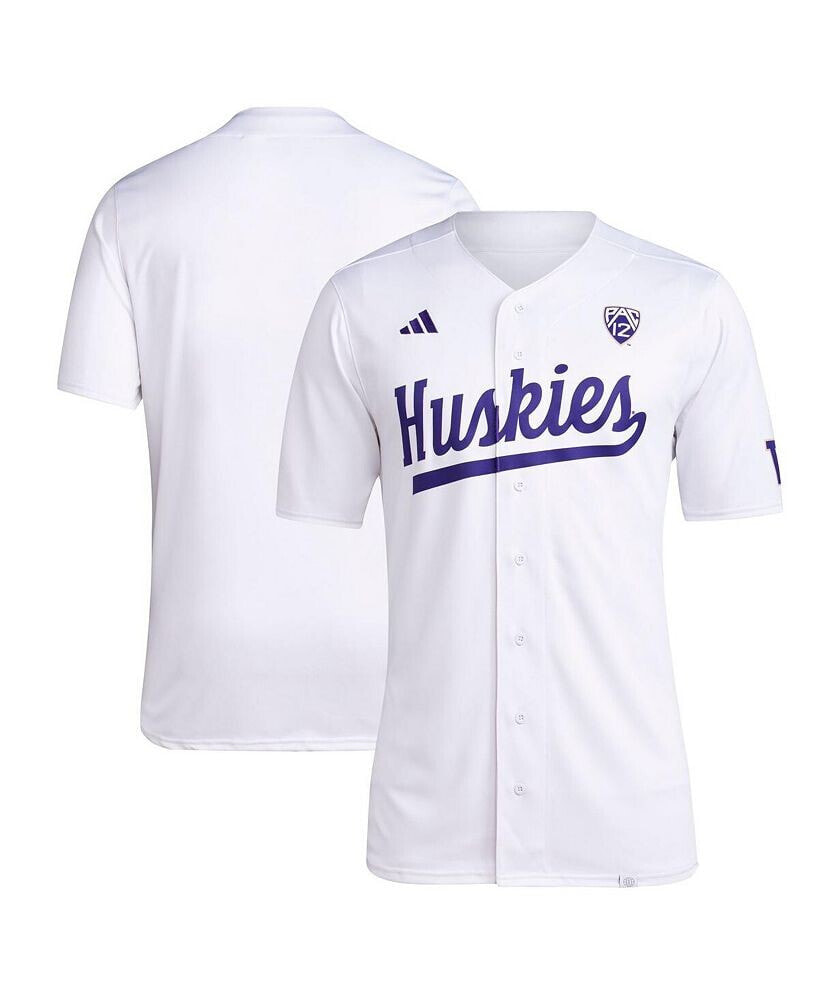 adidas men's White Washington Huskies Team Baseball Jersey
