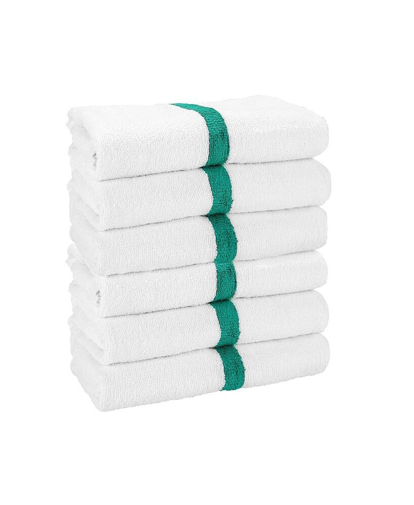 Arkwright Home power Gym Bath Towels (6 Pack) - 22x44, Color Options, 100% Ring-Spun Cotton