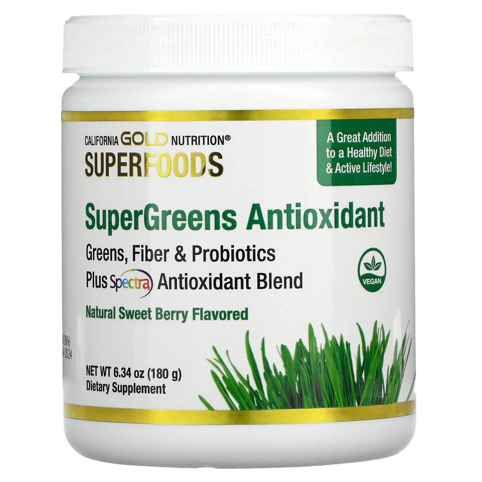 SUPERFOOD, Supergreens Antioxidant, Sweet Berry, 6.34 oz (180 g)