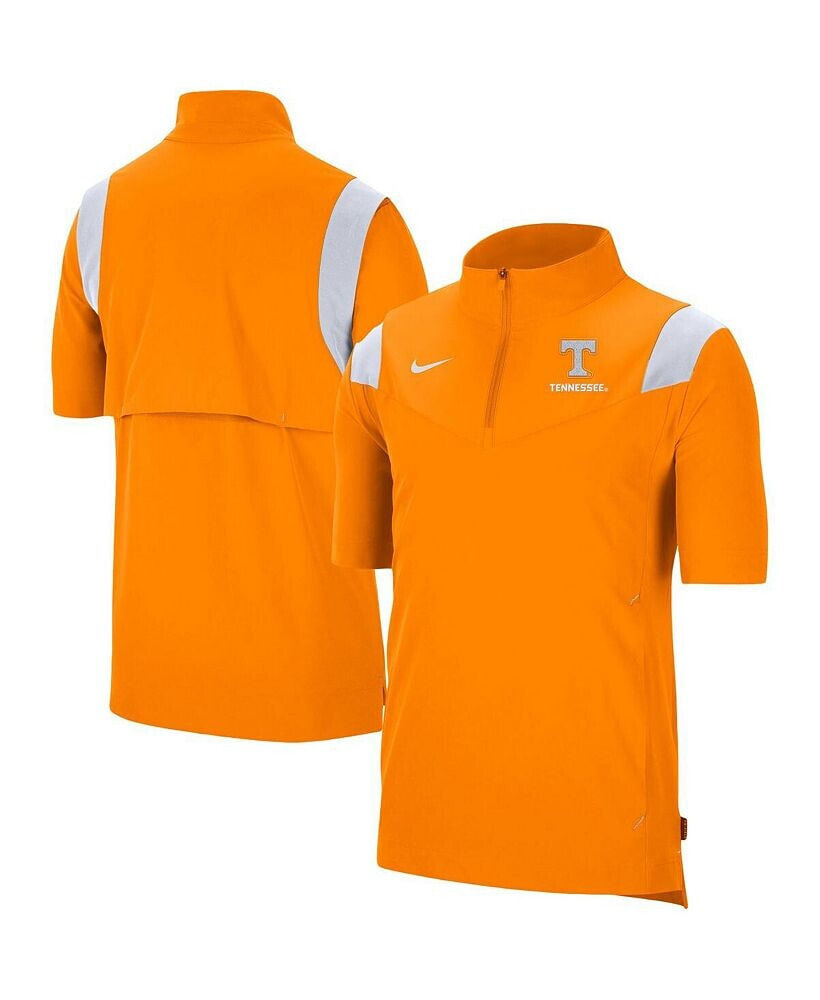 Nike men's Tennessee Orange Tennessee Volunteers Coach Short Sleeve Quarter-Zip Jacket