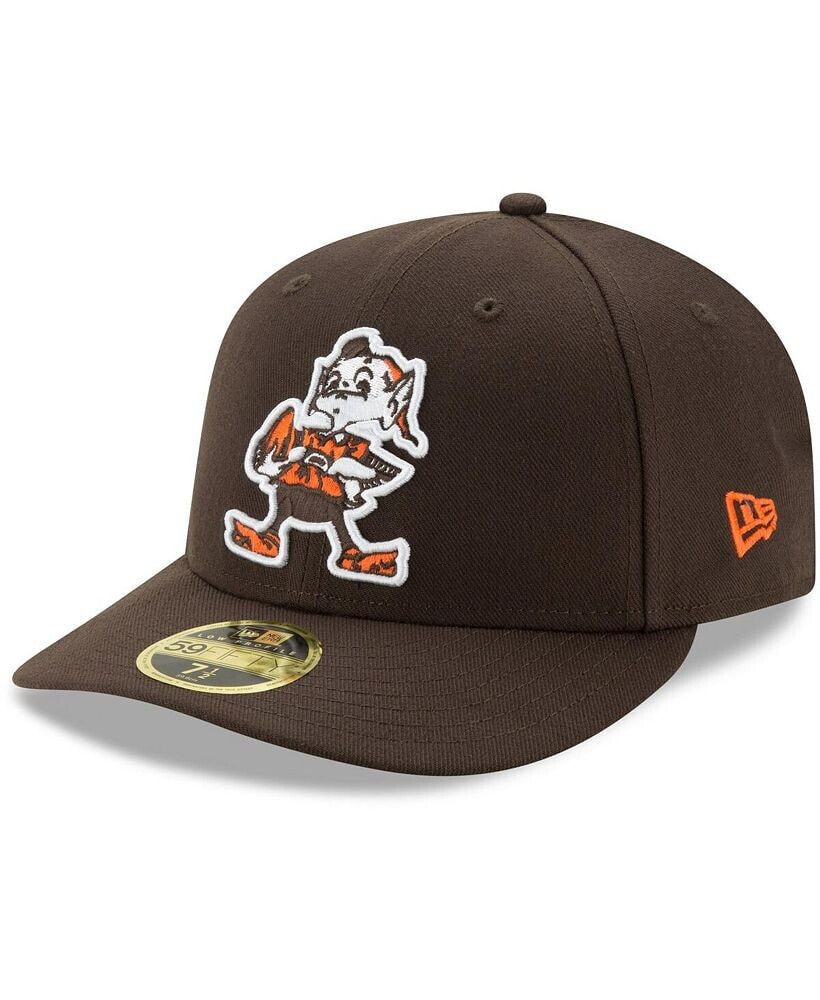 New Era men's Brown Cleveland Browns Brownie Omaha Throwback Low Profile 59FIFTY Fitted Hat