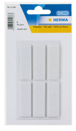 HERMA 15186 - White - Rectangle - 15 mm - 45 mm - 6 pc(s)
