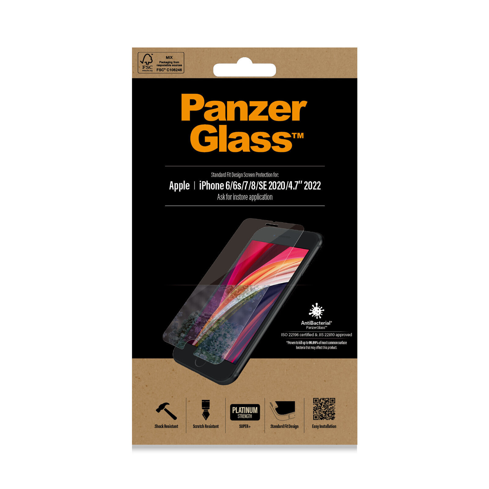 PanzerGlass 2684 защитная пленка / стекло Прозрачная защитная пленка Мобильный телефон / смартфон Apple 1 шт
