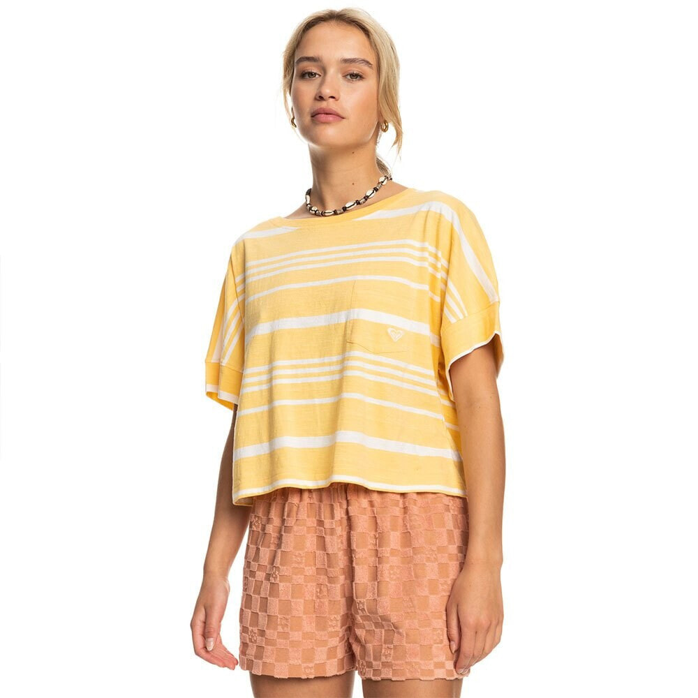 ROXY Stripy Sand Short Sleeve T-Shirt