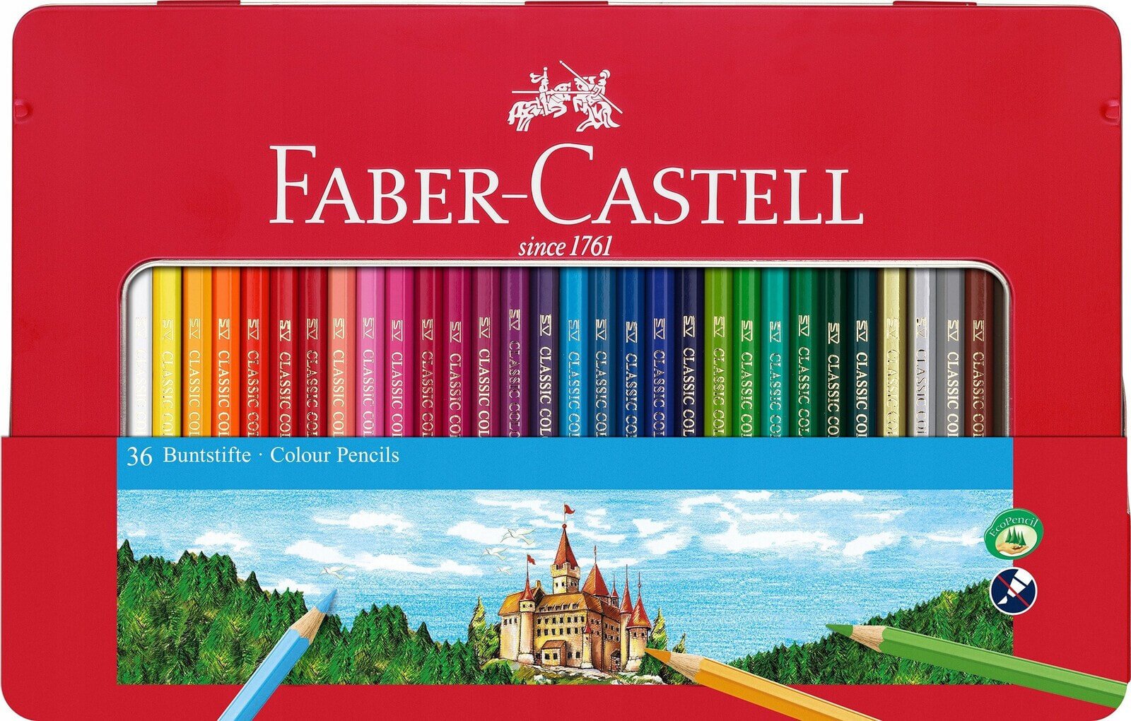 Faber-Castell FABER-CASTELL Buntstift hexagonal 36er-Metalletui