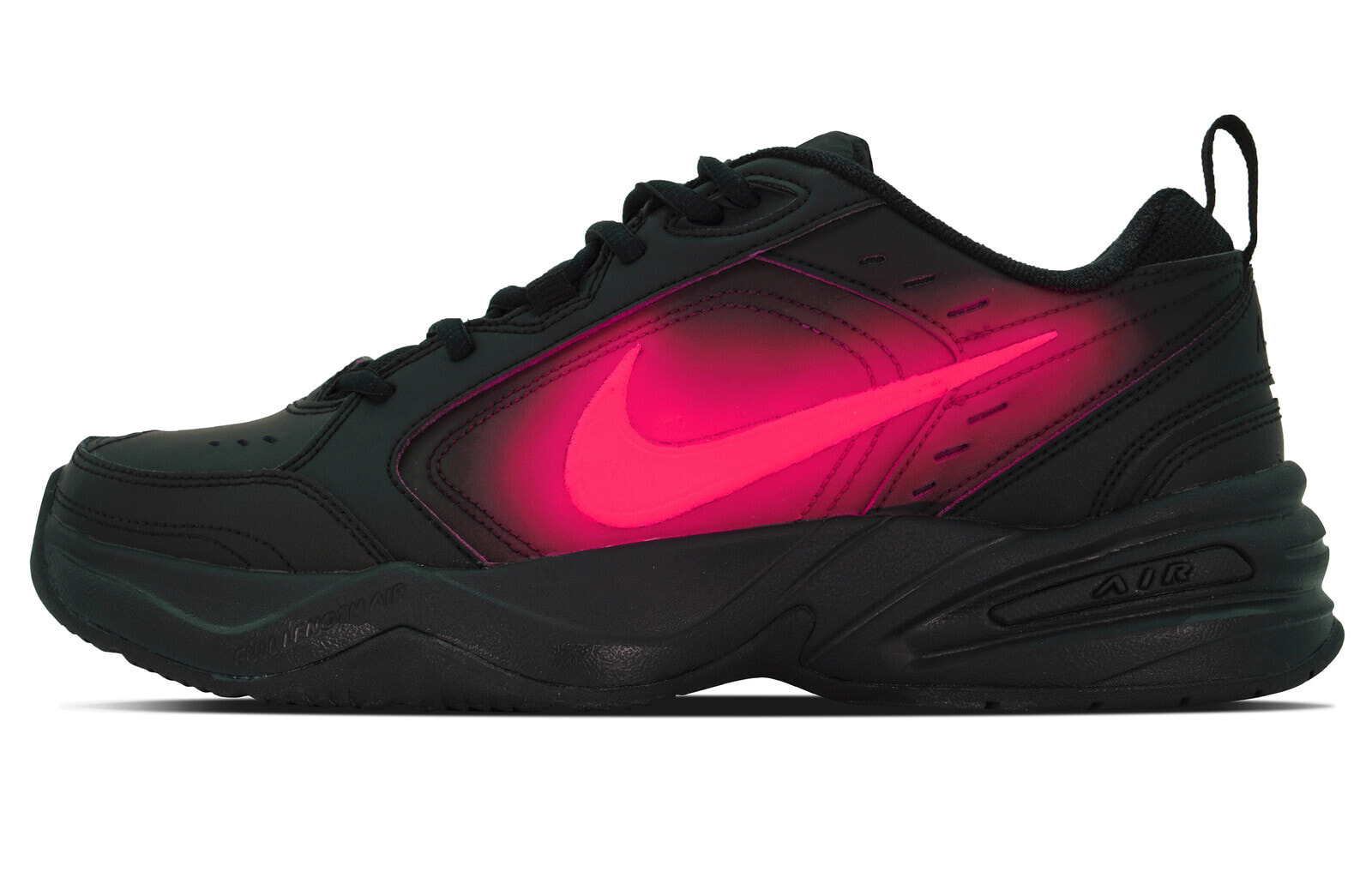 Nike Air Monarch 4 Chunky Sneakers Unisex Low-Top Black/Rose Red