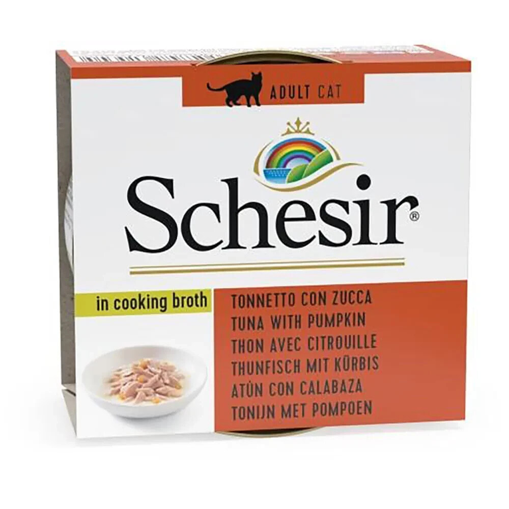 SCHESIR In cooking broth tuna with pumpkin wet cat food 70g