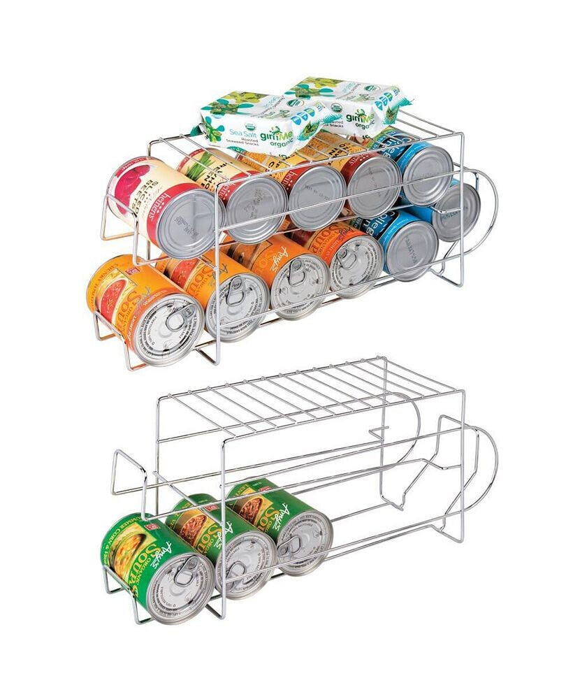 mDesign metal 2-Tier Pop/Soda and Food Can Storage Dispenser