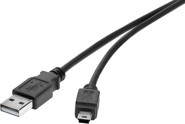 Renkforce RF-4455807 USB кабель 0,3 m 2.0 USB A Mini-USB B Черный