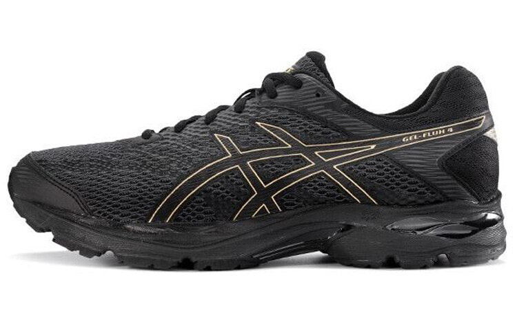 Asics Gel-Flux 4 运动 透气耐磨 低帮 跑步鞋 男款 黑金 / Кроссовки Asics Gel-Flux 4 1011A614-001