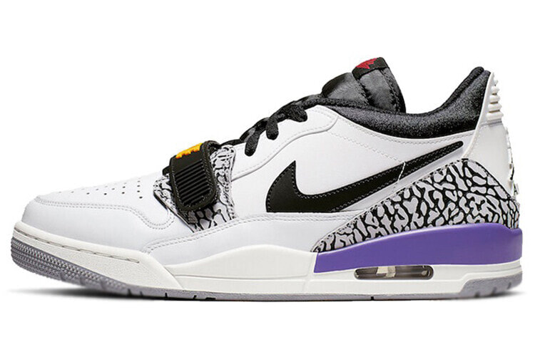 Jordan Legacy 312 low 耐磨 低帮 复古篮球鞋 男款 白黄紫 / Кроссовки Jordan Legacy 312 low CD7069-102