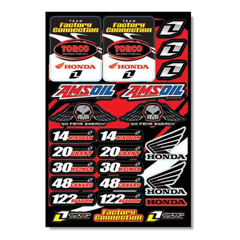 ONE INDUSTRIES Team Factory Connection 08 Decals Sheet