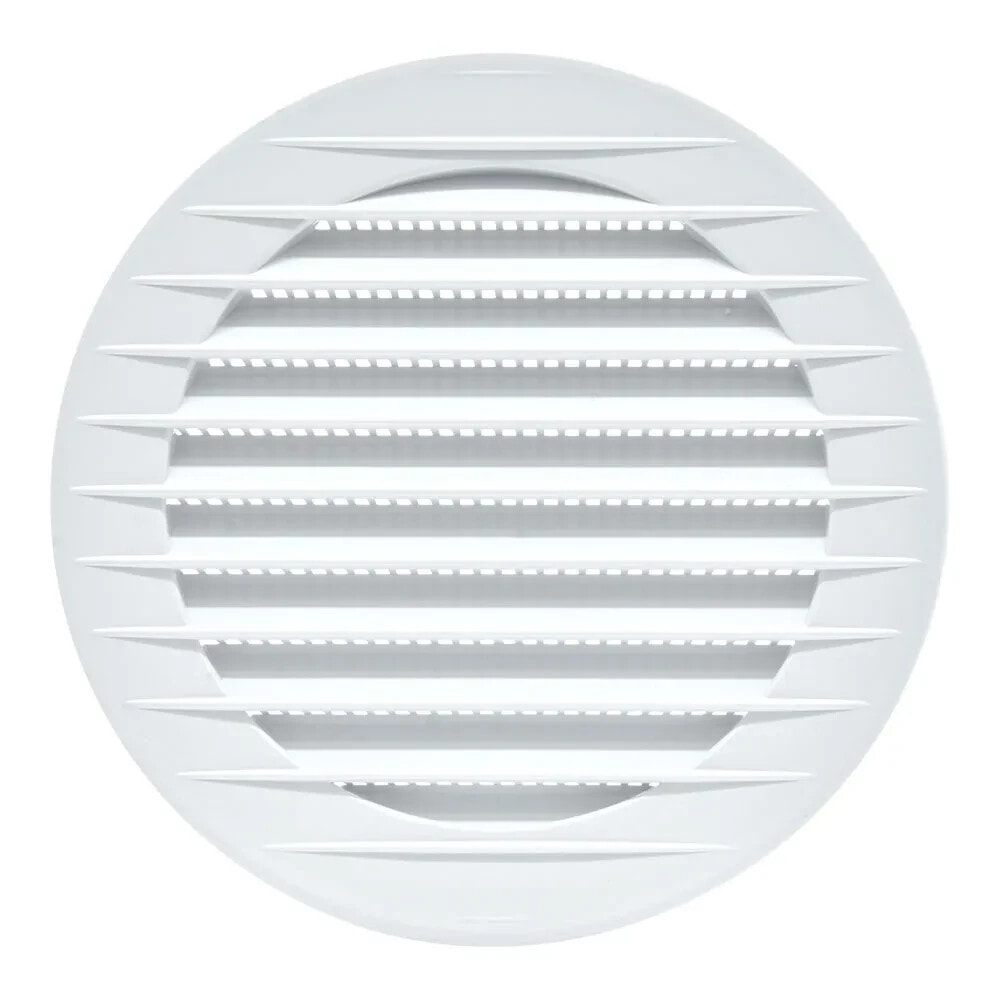 EDM Recessed round ventilation grille with mosquito net ABS 100 mm