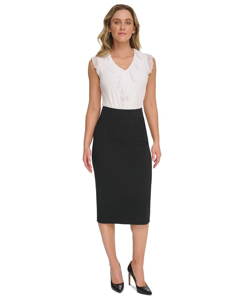 Tommy Hilfiger women's Ponte Pencil Midi Skirt