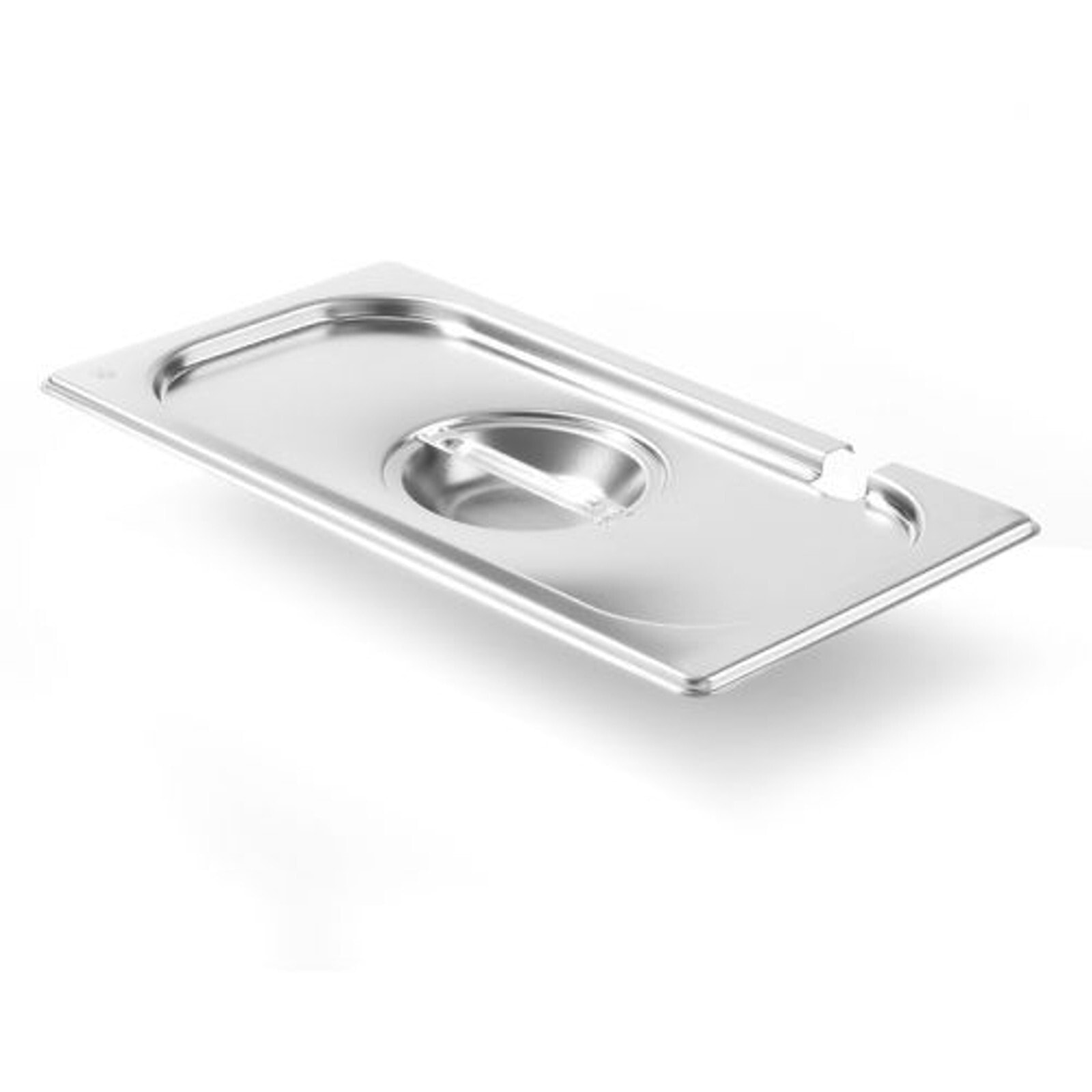 Steel lid for GN Kitchen Line with a cutout for a ladle GN 1/3 - Hendi 806944