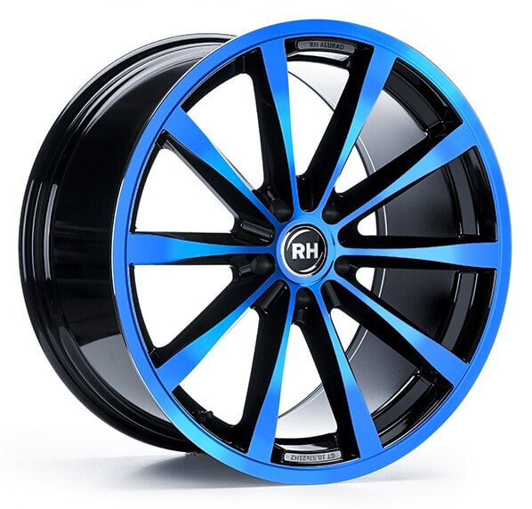 Колесный диск литой RH Alurad GT color polished - blue 10x19 ET45 - LK5/112 ML72.6