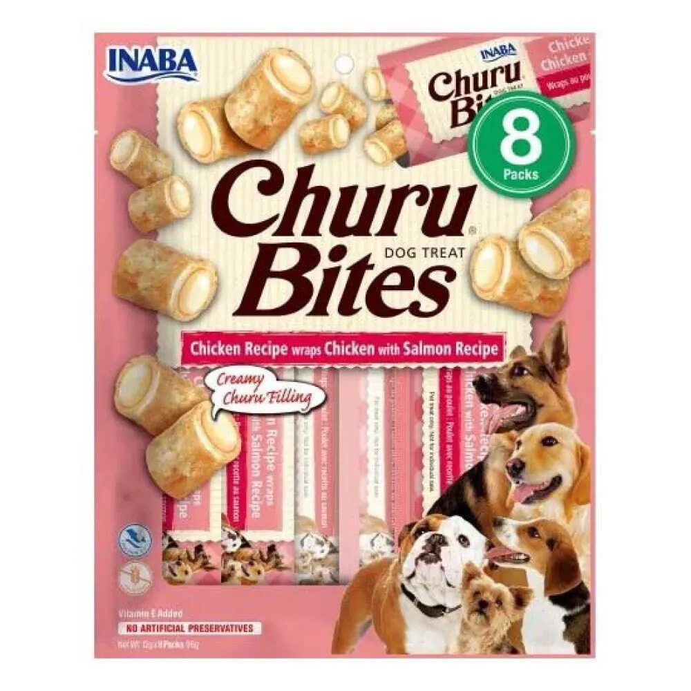 CHURU Bites Chicken with salmon recipe dog treat 8x12g