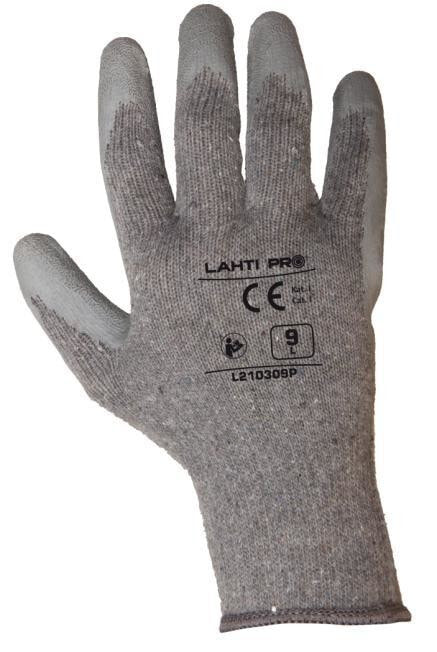 Lahti Pro Latex-coated work gloves 12 pairs size 8 (L210308W)