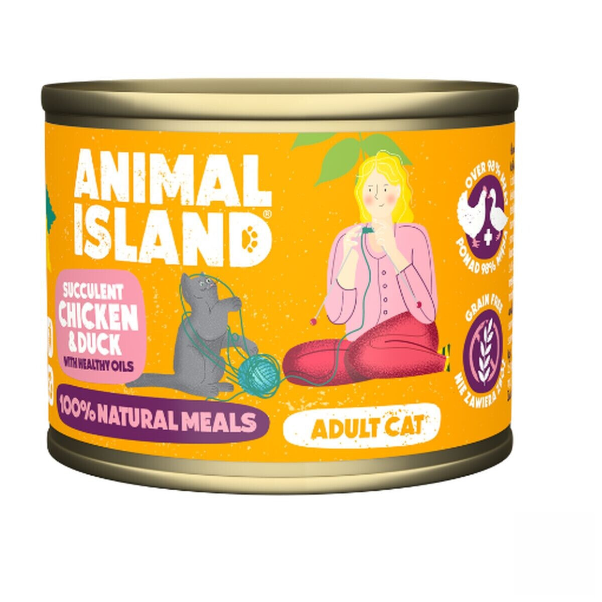 Cat food ANIMAL ISLAND Adult cat Chicken Duck 200 g