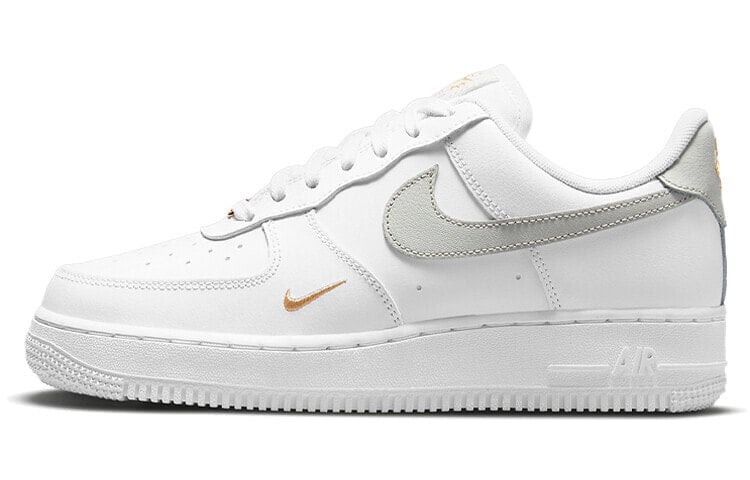 Nike Air Force 1 Low 07 essential 迷你钩 低帮 板鞋 女款 绿豆灰 / Кроссовки Nike Air Force 1 Low White Grey Gold (Белый)