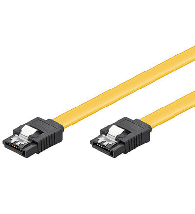 Goobay CAK SATA 600-020 CLIP 0.2m кабель SATA 0,2 m SATA 7-pin Черный, Желтый 94012