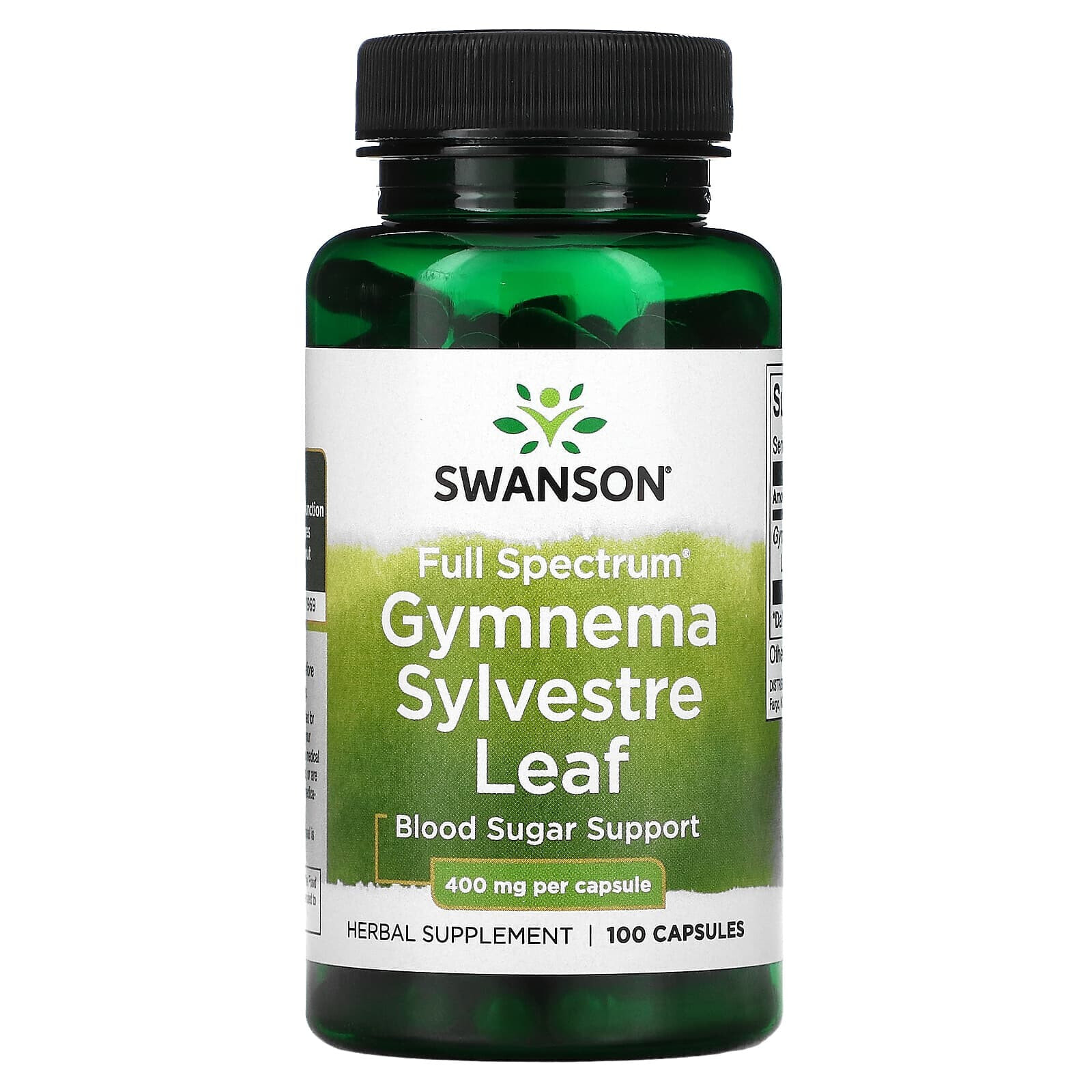 Gymnema Sylvestre Leaf, Full Spectrum, 400 mg, 100 Capsules