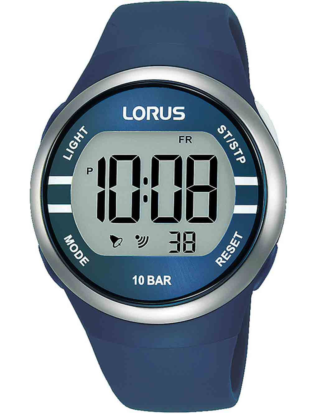 Унисекс часы цифровые синий LORUS