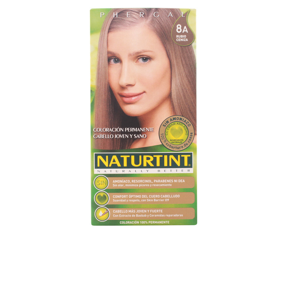 Naturtint Permanent Hair Color No. 8A Ash Blonde Восстанавливающая перманентная краска для волос без аммиака, оттенок пепельно-русый