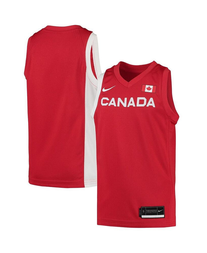 Youth Boys Red Canada Basketball 2020 Summer Olympics Replica Team Jersey