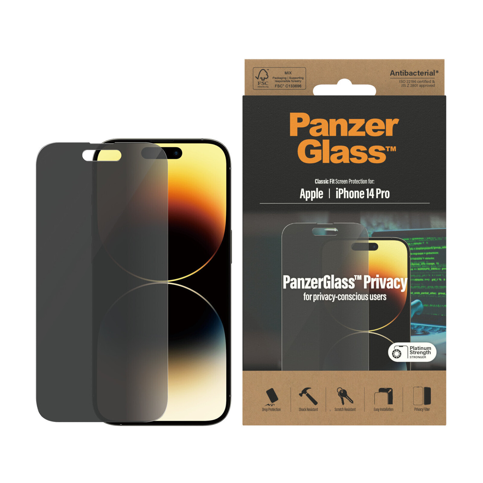 PanzerGlass Classic Fit Privacy Apple i Прозрачная защитная пленка 1 шт P2768