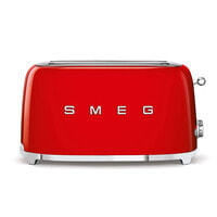 SMEG Four Slice Toaster Red TSF02RDEU - 4 slice(s) - Red - Steel - Buttons - Level - Rotary - China - 1500 W