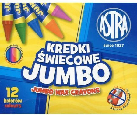 Astra Kredki świecowe Jumbo 12 kolorów