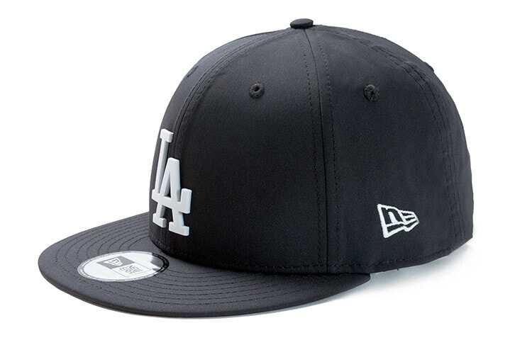 New Era 纽亦华 MLB系列 LA 橡胶大LOGO 可调节 棒球帽 男女同款情侣款 黑色 / New Accessories New Era 12359470