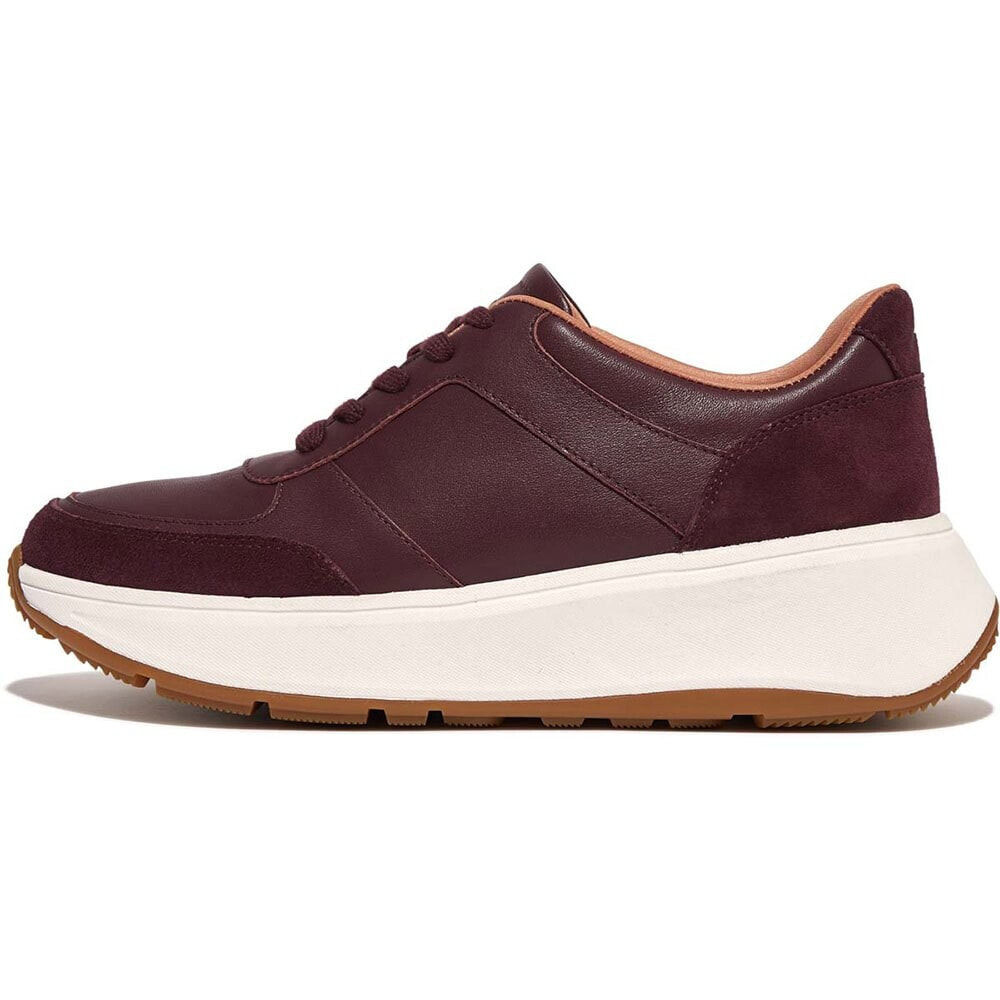 FITFLOP F-Mode Leather/Suede Flatform Trainers