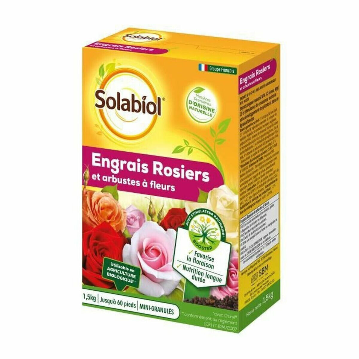Plant fertiliser Solabiol Sorosy15 Pink Flowers 1,5 Kg