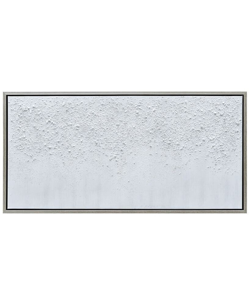 White Snow B Textured Metallic Hand Painted Wall Art by Martin Edwards, 24